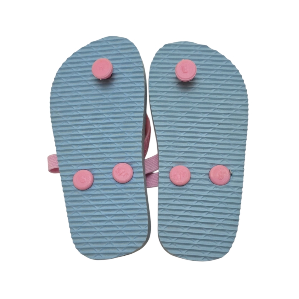 2pk NWT Toddler Girls Purple Clogs Shoes Rainbow Strap Flip Flops Sandals 5 / 6 - Picture 6 of 11